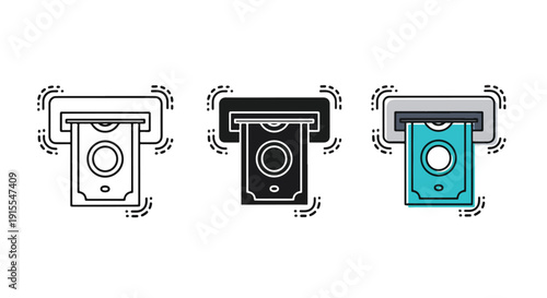 Security camera icons set flat design vector illustration - Vector icon Set - Stickers and Clipart - PNG and SVG Icon collection - Lineal icons - logo template