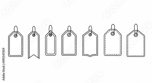 A variety of different types of tags and labels for various uses Vector