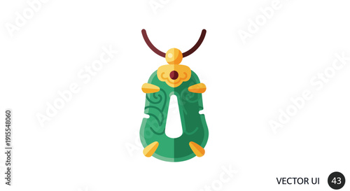 Chinese Jade Pendant Necklace, Auspicious Symbol, Traditional Asian Jewelry