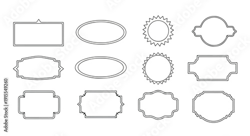 A collection of various shapes and designs for creative projects Vector