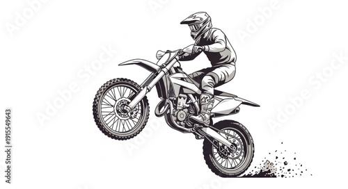 Dirt Bike Rider in Action.