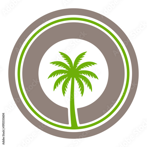 Palm Tree Silhouette Vector, Tropical Beach Coconut Tree Illustration, Summer Island Nature Logo, Exotic Paradise Palm Clipart, Black Palm Tree Icon Isolated on White Background