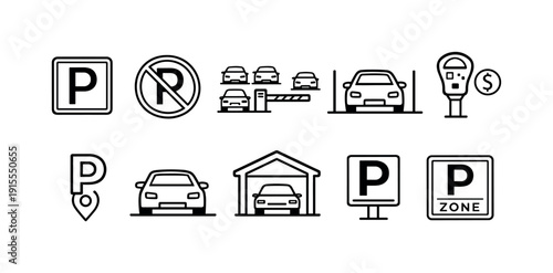 Cloud computing flat icon set for network, storage, and data management