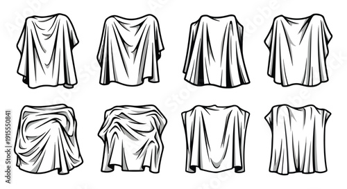 Exploring the versatility of different t-shirt drape styles and designs Vector