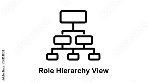 Organizational hierarchy chart icon, representing a clear structure of roles and reporting lines in a company.