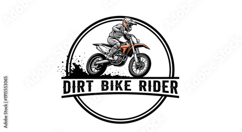 Dirt Bike Rider Logo Design.