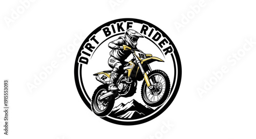 Dirt Bike Rider Logo Design.