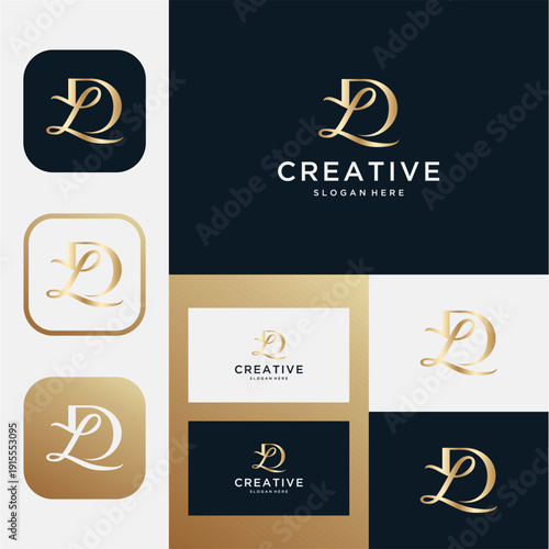 inisial L or D abstrak clasic