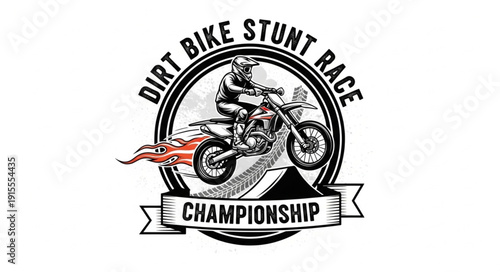 Dirt Bike Stunt Race Championship Logo.