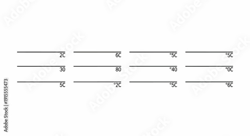 A diagram showcasing three sets of parallel lines with varying distances between them Vector