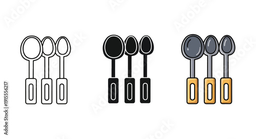 Three toggle switches vector icon set flat design - Vector icon Set - Stickers and Clipart - PNG and SVG Icon collection - Lineal icons - logo template
