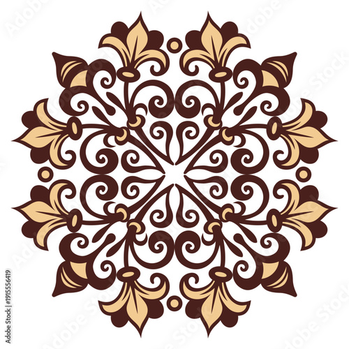 Vector hand drawn abstract decorative floral ethnic vintage ornamental illustration. 