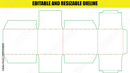 Versatile Rectangular Folding Box Dieline for Standard Product and Retail Applications