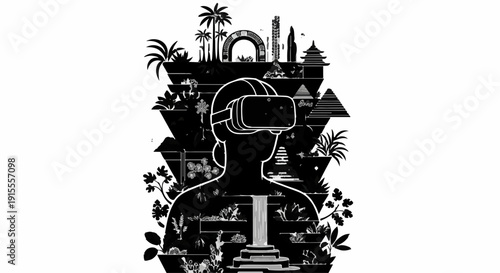 Immersive virtual reality experience blends technology with nature and diverse landscapes