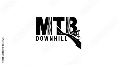 Downhill Mountain Bike Logo Design.