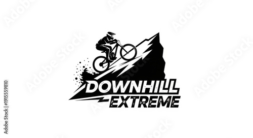 Downhill Extreme Mountain Bike Logo.