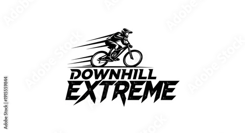 Downhill Extreme Mountain Bike Logo.