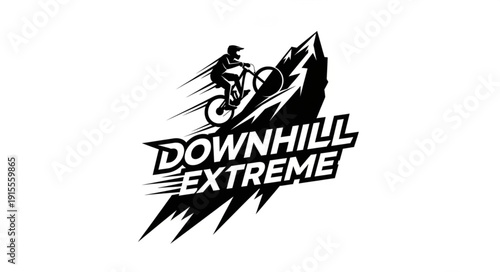 Downhill Extreme Mountain Bike Logo.