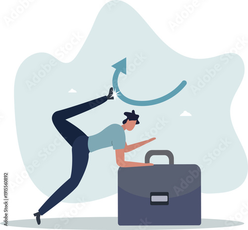 Change, transform or transition, turn into opposite direction form down to up,person's life situation and his activities.