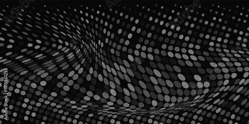 Abstract digital wave of particles. Futuristic point wave. Technology background vector