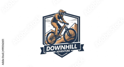 Downhill Mountain Bike Rider Logo.