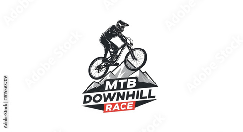 Downhill Mountain Bike Racing Logo.