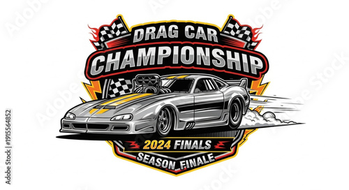 Drag Car Championship Racing Logo.