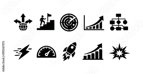 Education, learning flat icon set. School, classroom, study icons flat collection