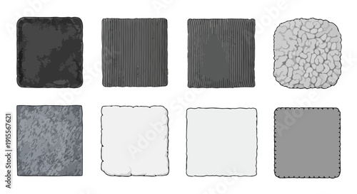 A collection of various textures showcasing different materials and surfaces Vector