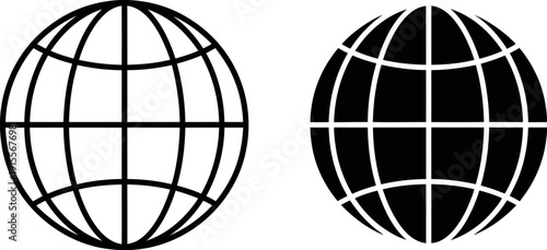Contrasting depictions of a globe with different color schemes for visual representation.