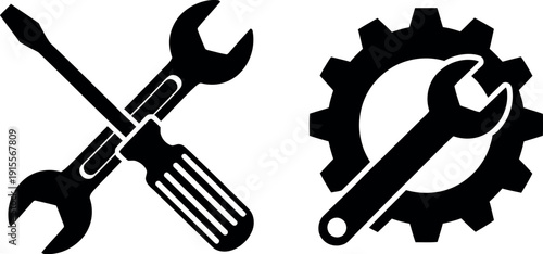 Tools icon featuring crossed wrench and gear with a spanner