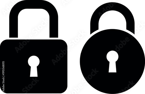 Two black padlocks symbolizing security and protection