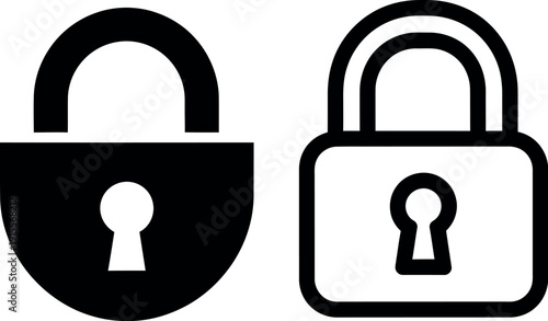 Two open padlocks symbolizing security and accessibility in digital contexts.