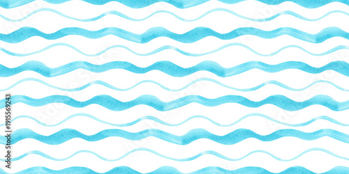 фотографія Blue watercolor sea wave background