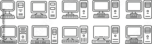 Presentation Screen Icon Set Featuring Blank Projector Boards On Tripod Stands For Business Meetings Office Seminars Educational Lectures Classroom Teaching Marketing Demonstrations And Conference