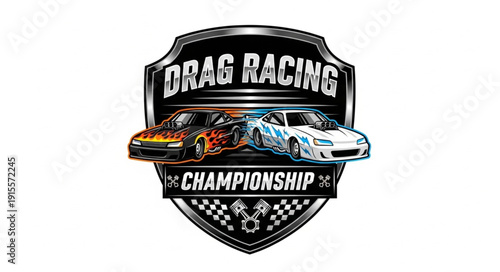 Drag Racing Championship Logo Design.