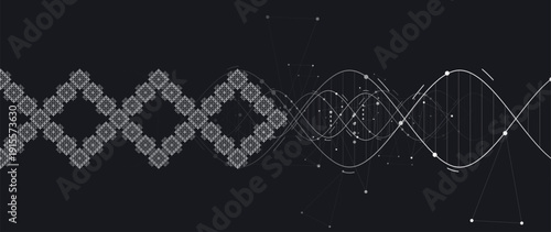 Ukrainian DNA technology circuit background advances genomic research frontiers