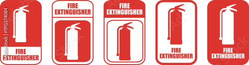 Fire extinguisher sign set. fire extinguisher icon. Safety vector symbol vector eps 10