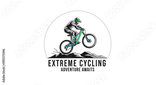 Extreme Cycling Logo Design Illustration.