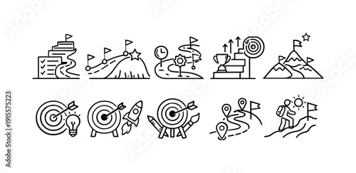 Communication, social media outline icon set. Messaging, networking symbols collection