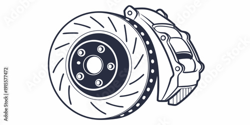 Close-up view of a car's brake system with disc and caliper components.