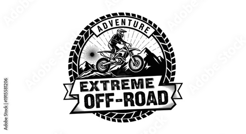 Extreme Off Road Motorcycle Logo.