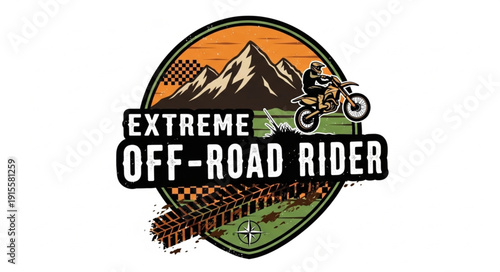 Extreme Off Road Rider Logo Design.