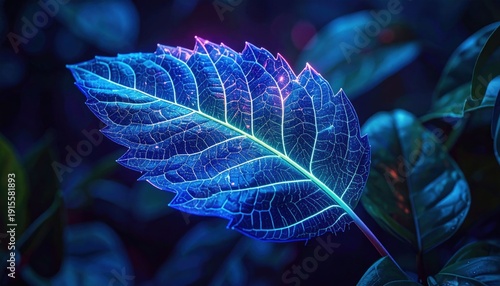 Wallpaper Mural Glowing leaf Torontodigital.ca