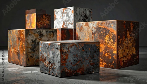 Wallpaper Mural Metallic cubes Torontodigital.ca