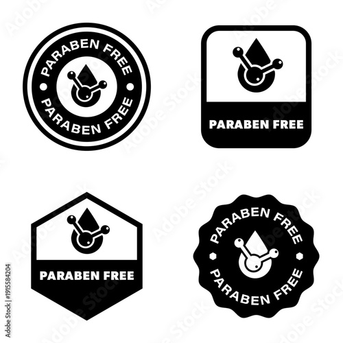 Paraben Free vector label for product and packaging.