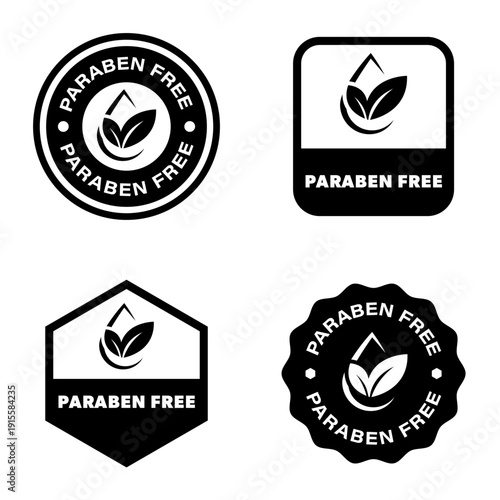 Paraben Free healthy product - vector label for package.
