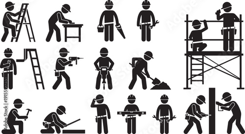 construction, builder, carpenter, drilling, scaffolding, hammer, tools, labor, industry, worker, construction worker, building site