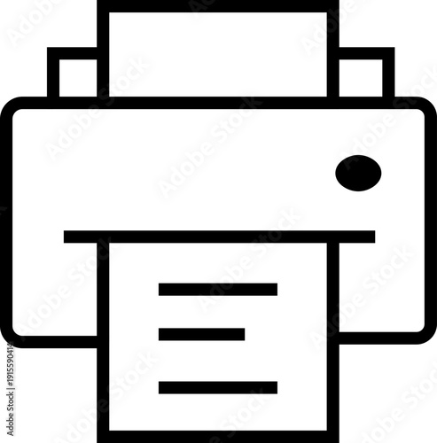 printer icon vector illustration Print icon. printer icon vector. Printer icon symbol vector print icon Printer line icon. Large format printing, plotter, scanner, cutting machine minimal vector 