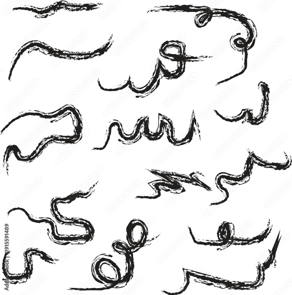 Obraz premium doodle vector set of design elements. 